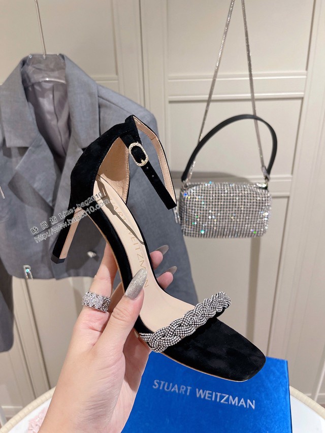 STUART WEITZMAN的經典款高跟涼鞋 2022最新鑽條編織涼鞋 dx3067